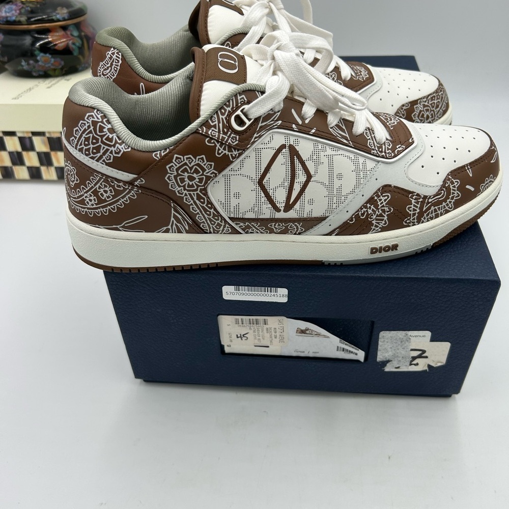 Men's Dior B 27 low Paisley sneakers size 45 made in Italy - Picture 3 of 12